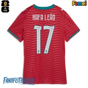 Portugalia Rafael Leao #17 Echipament de Fotbal Replică Mondial 2026 Femei Acasa